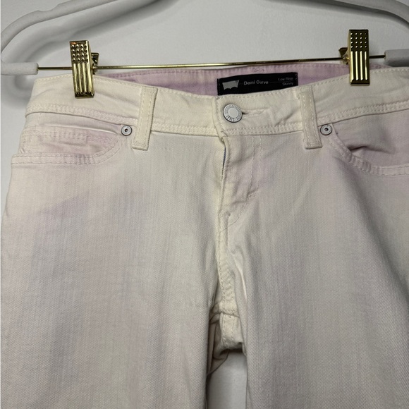 Women's Cream/lavender low rise Demi curve Levi’s Jeans - Picture 1 of 5